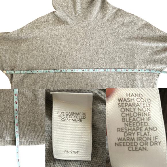 Pure Jill 100% Cashmere Sweater – Soft Gray Knit, Size Medium - Picture 4 of 4